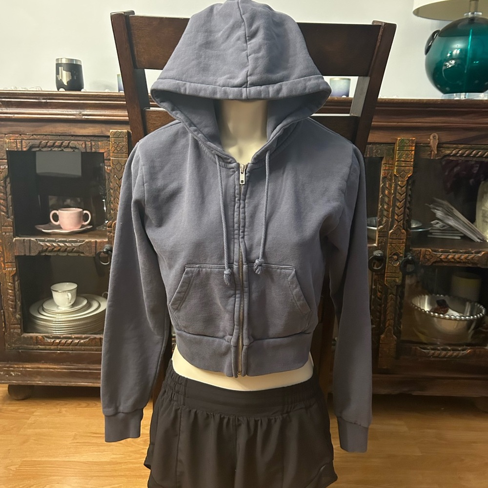 Brandy Melville “Christy” Hoodie in Faded Navy Blue